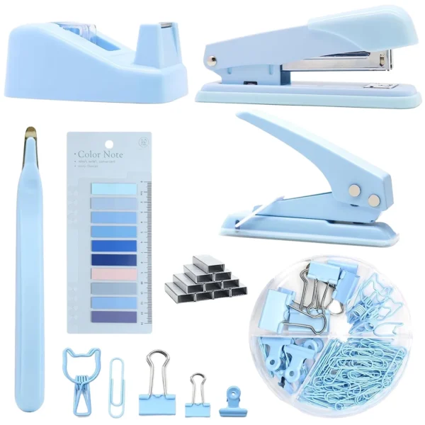 Blue Office Supplies, Desk Organizers and Accessories Office Supplies with Stapler